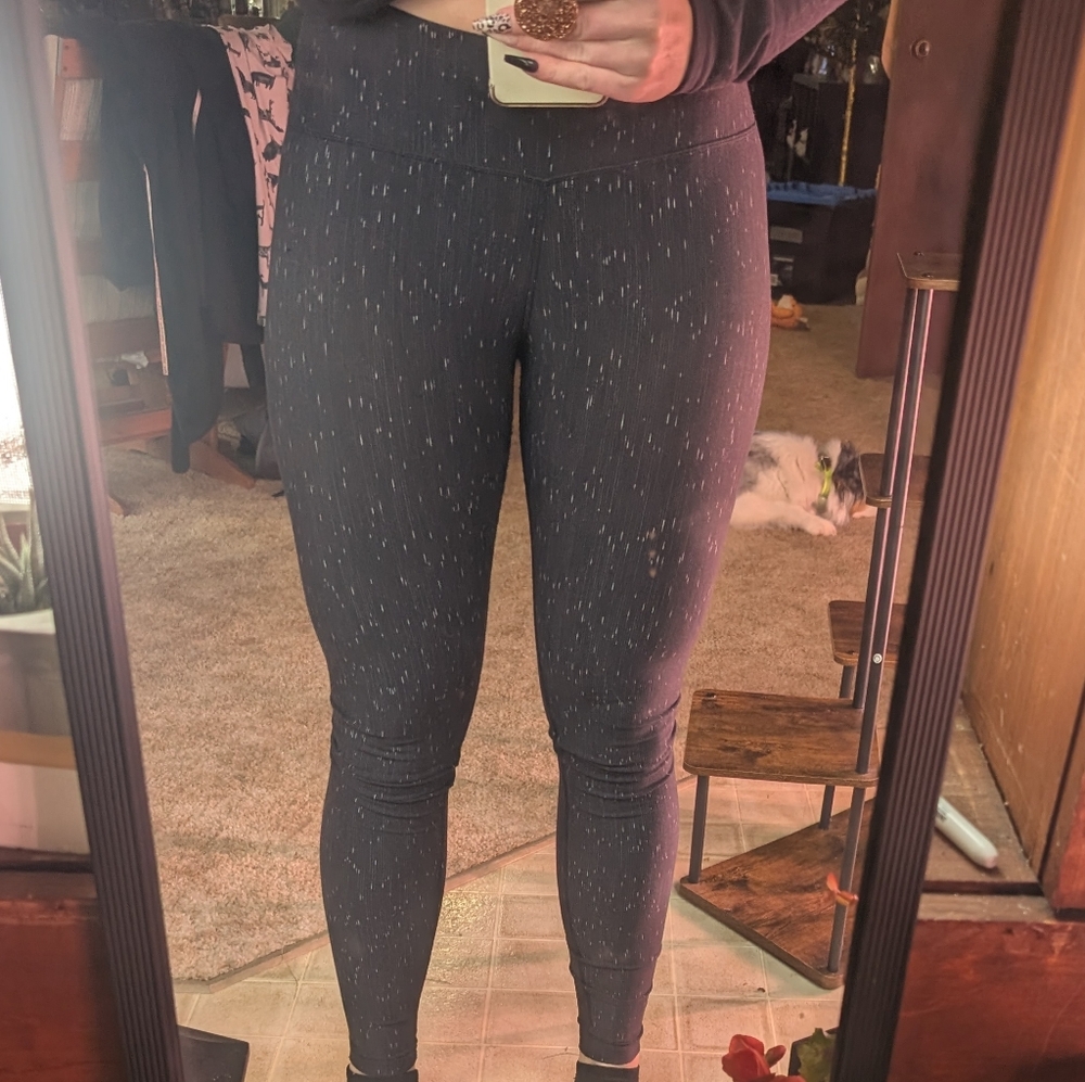 Tuff Athletics Black Speckled Leggings